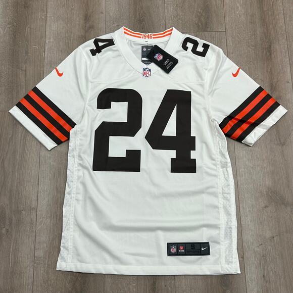 Nike Nick Chubb White Cleveland Browns Game Jersey size Small S B3 - Picture 1 of 6